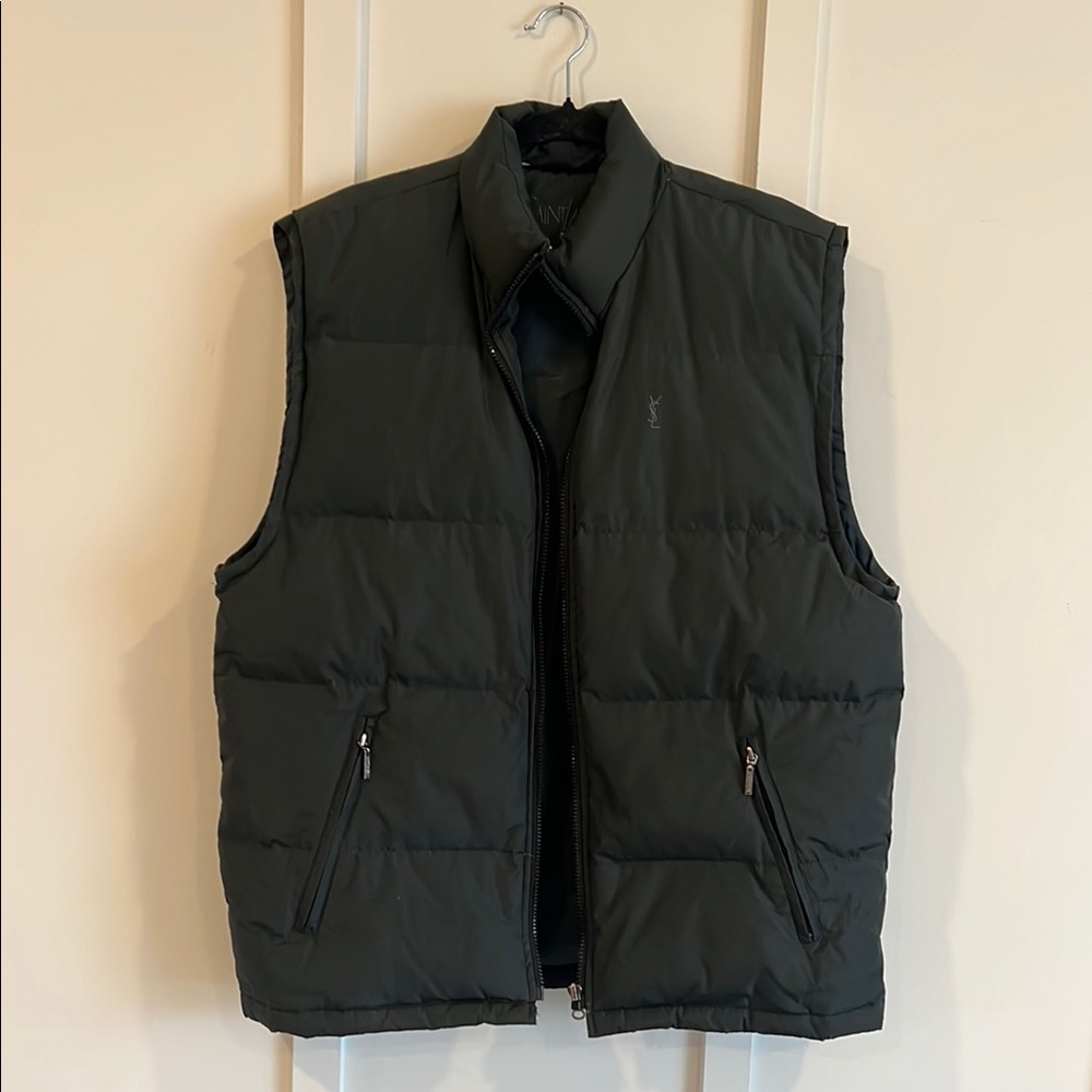 Yves Saint Laurent Black Quilted Puffer Vest